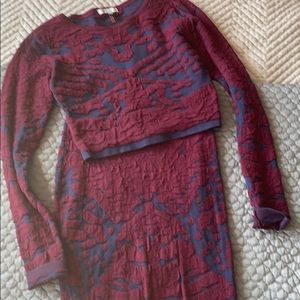 Burgundy and Blue Co-ord Set